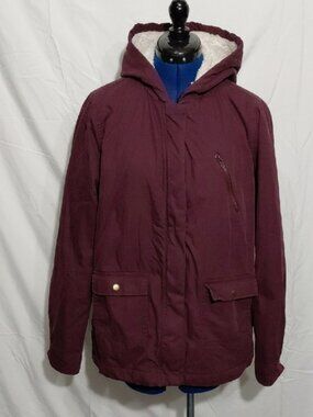 Full Tilt Burgundy Hooded Raincoat